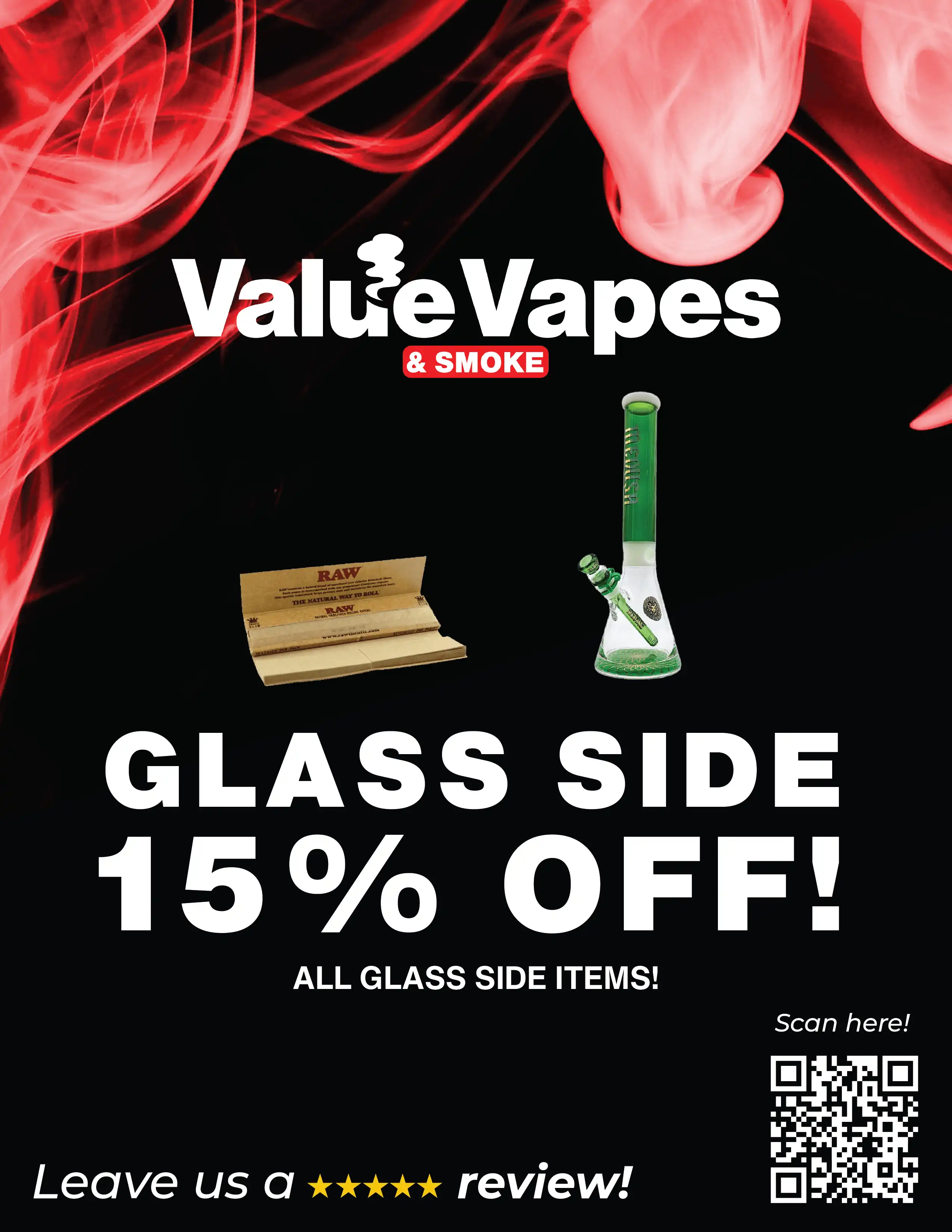 Glass Side 15% off promo poster - Jol.Design Graphic Design Portfolio