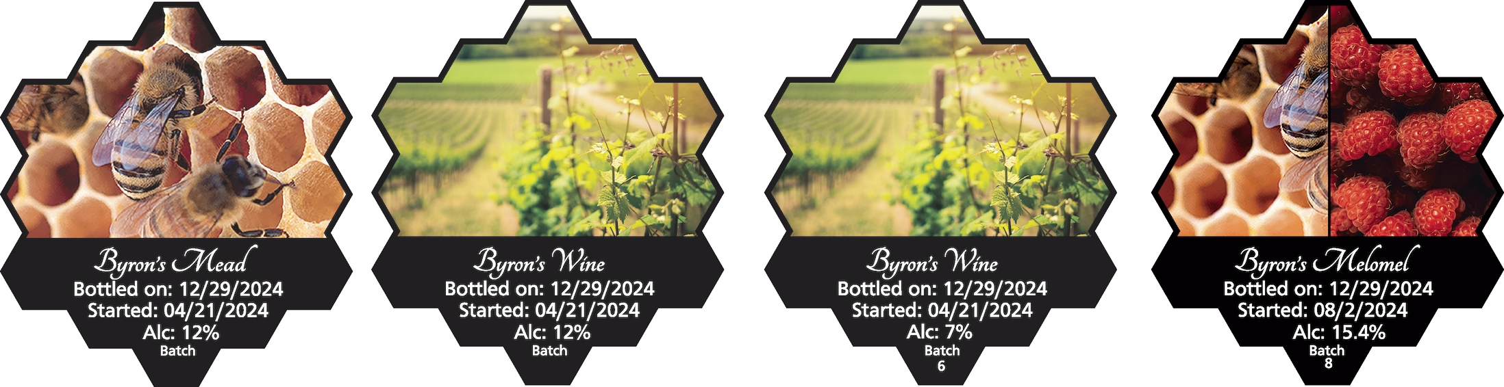Byron's Mead, Melomel, and Wine Labels - Jol.Design Creative Commissions Portfolio