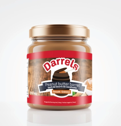Darrels Peanut butter barrel label concept - Jol.Design Creative Commissions Portfolio