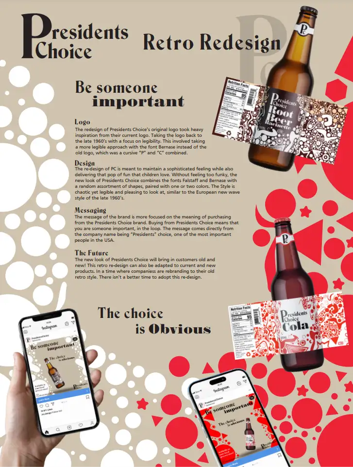 Presidents Choice Redesign Poster - Jol.Design NAIT Portfolio