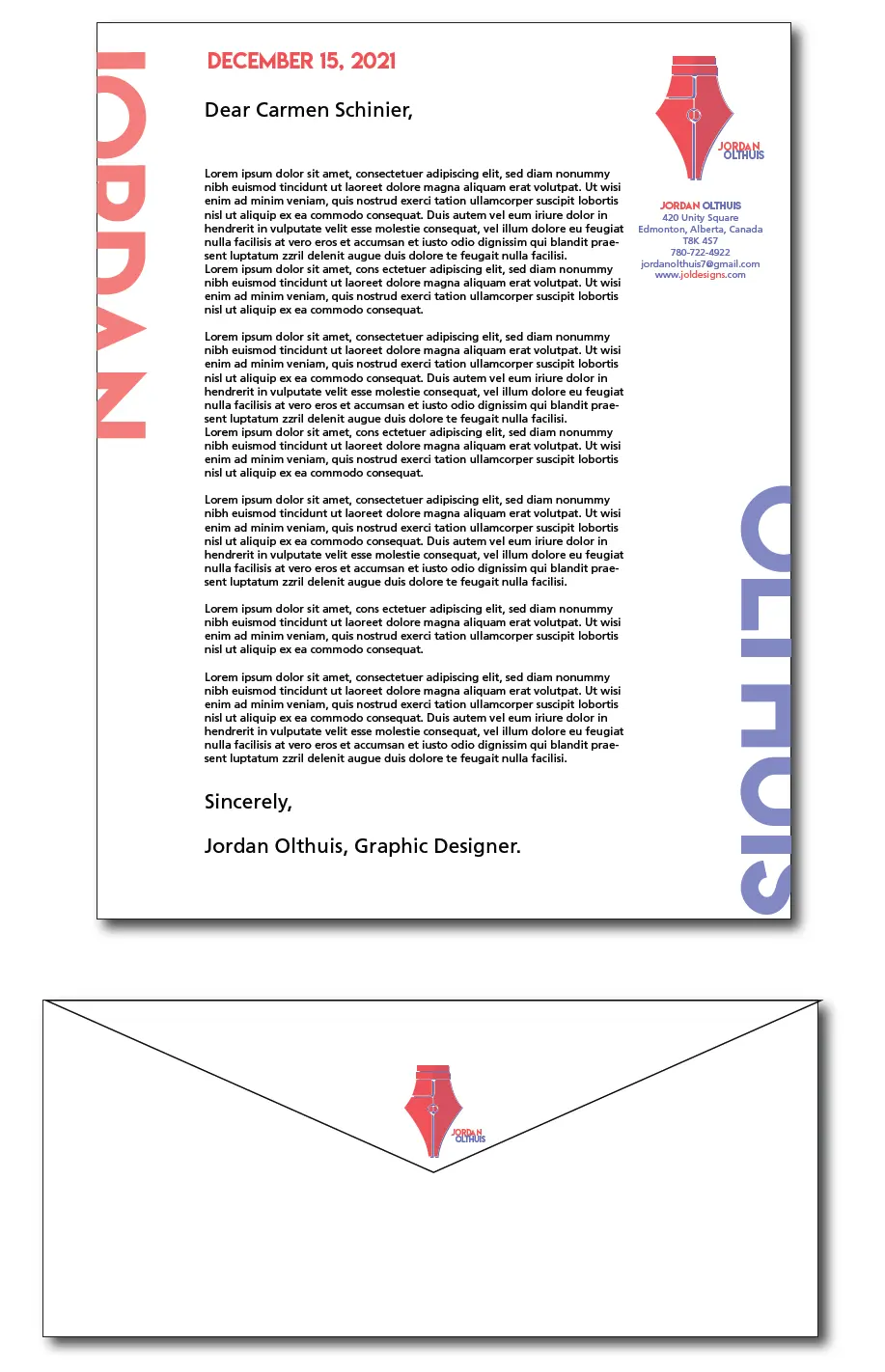 Personal Stationery - Jol.Design Creative Commissions Portfolio